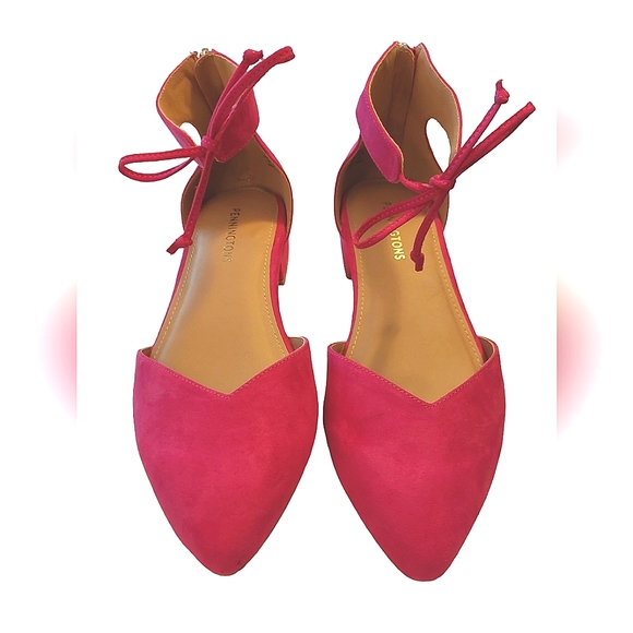 Penningtons Shoes - ❄️3/$30 Penningtons Hot Pink Ankle Collar Flats